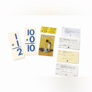 Vintage Paper Ephemera Lot Postcard Library Cards Tickets Flash Cards